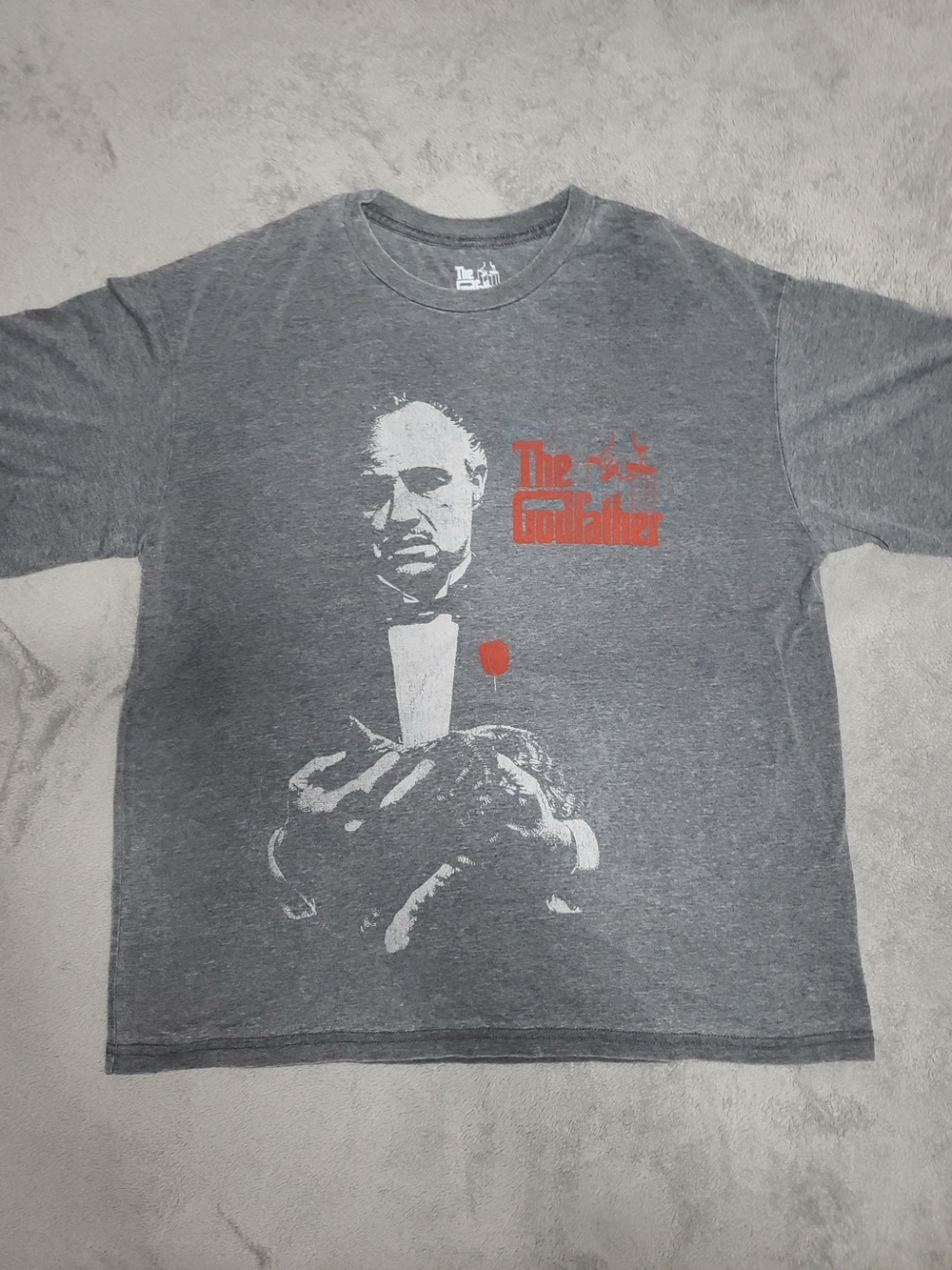 NWT The Godfather Short Sleeve Men’s Graphic Tee - Gray with Red Accent